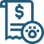 Veterinary billing and invoice icon